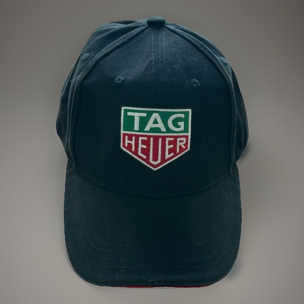 TAG Heuer Black Baseball Cap Hat Adjustable Strapback F1 Racing Logo Embroidered